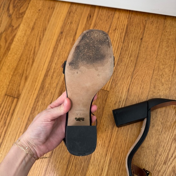 Coach Maya Sandal Black Leather 7.5 - Picture 5 of 7
